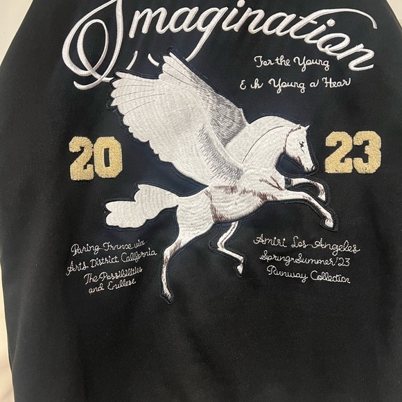 AMIRI OVERSIZED VARSITY JACKET - BLACK - Picture 4 of 5